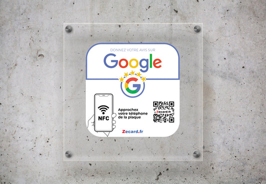Plaque avis google autocollante NFC et QR code !